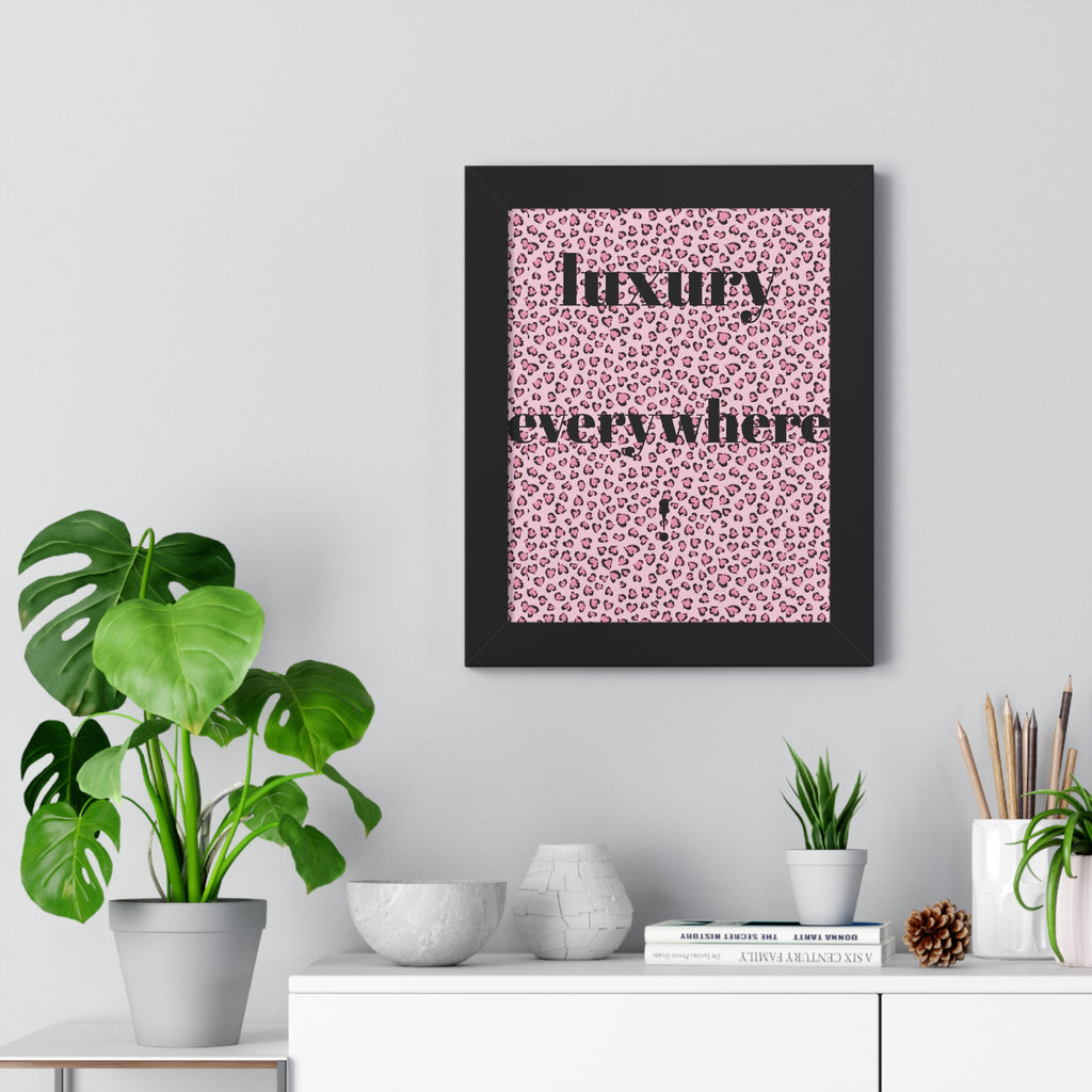 Luxurious Pink Leopard Framed Poster