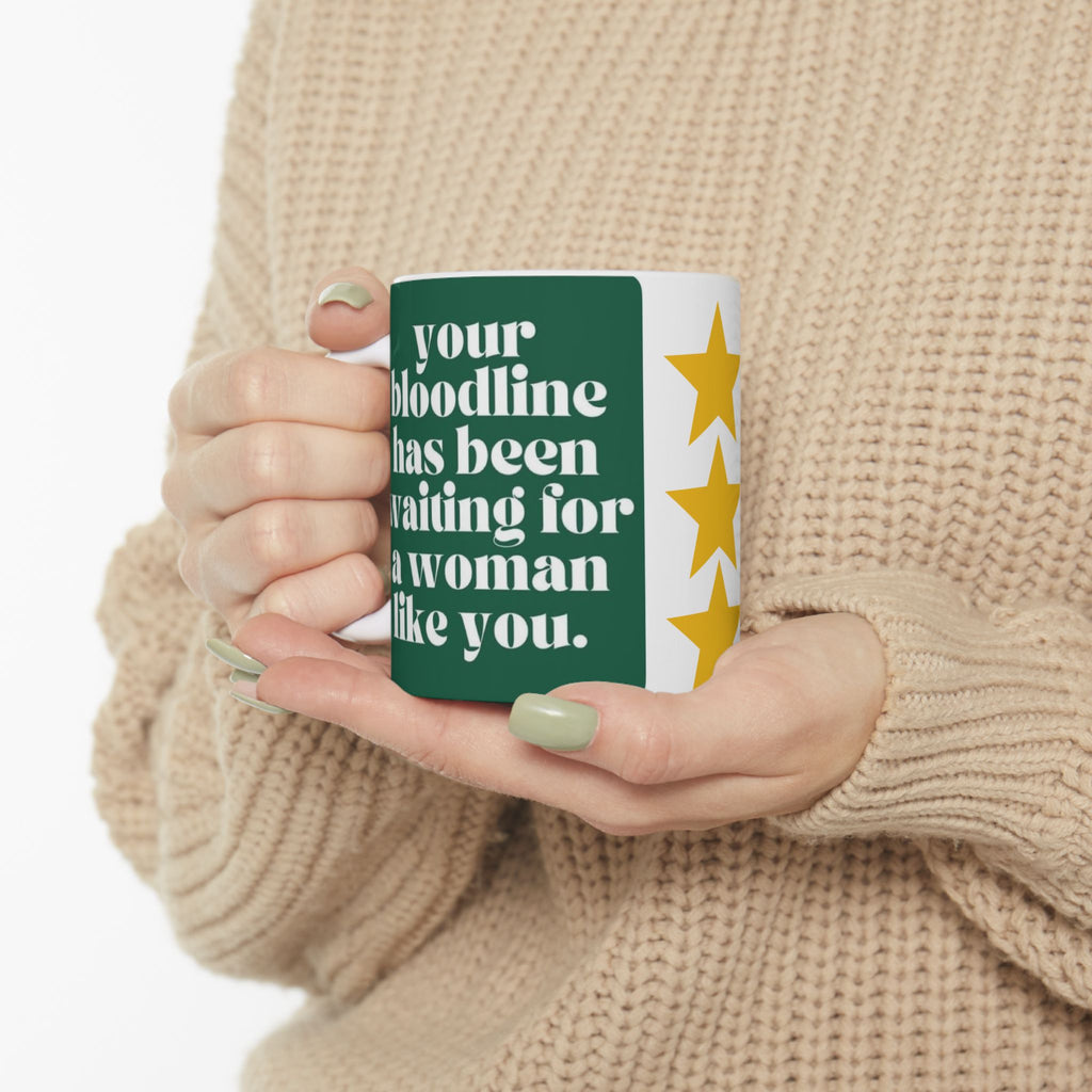 Morning Boost Ceramic Mug — Powerful Massage Design for Energizing Coffee (11oz, 15oz)