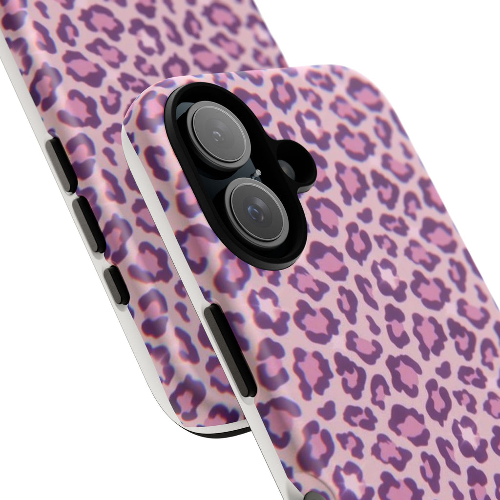 Pink Leopard Print Tough Phone Case — Protective Slim Cover for iPhone & Android