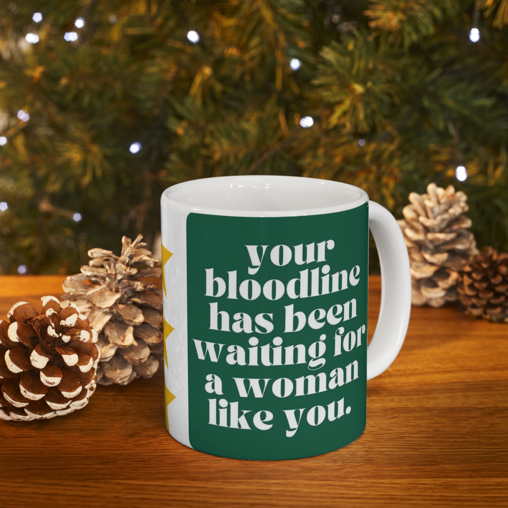 Morning Boost Ceramic Mug — Powerful Massage Design for Energizing Coffee (11oz, 15oz)