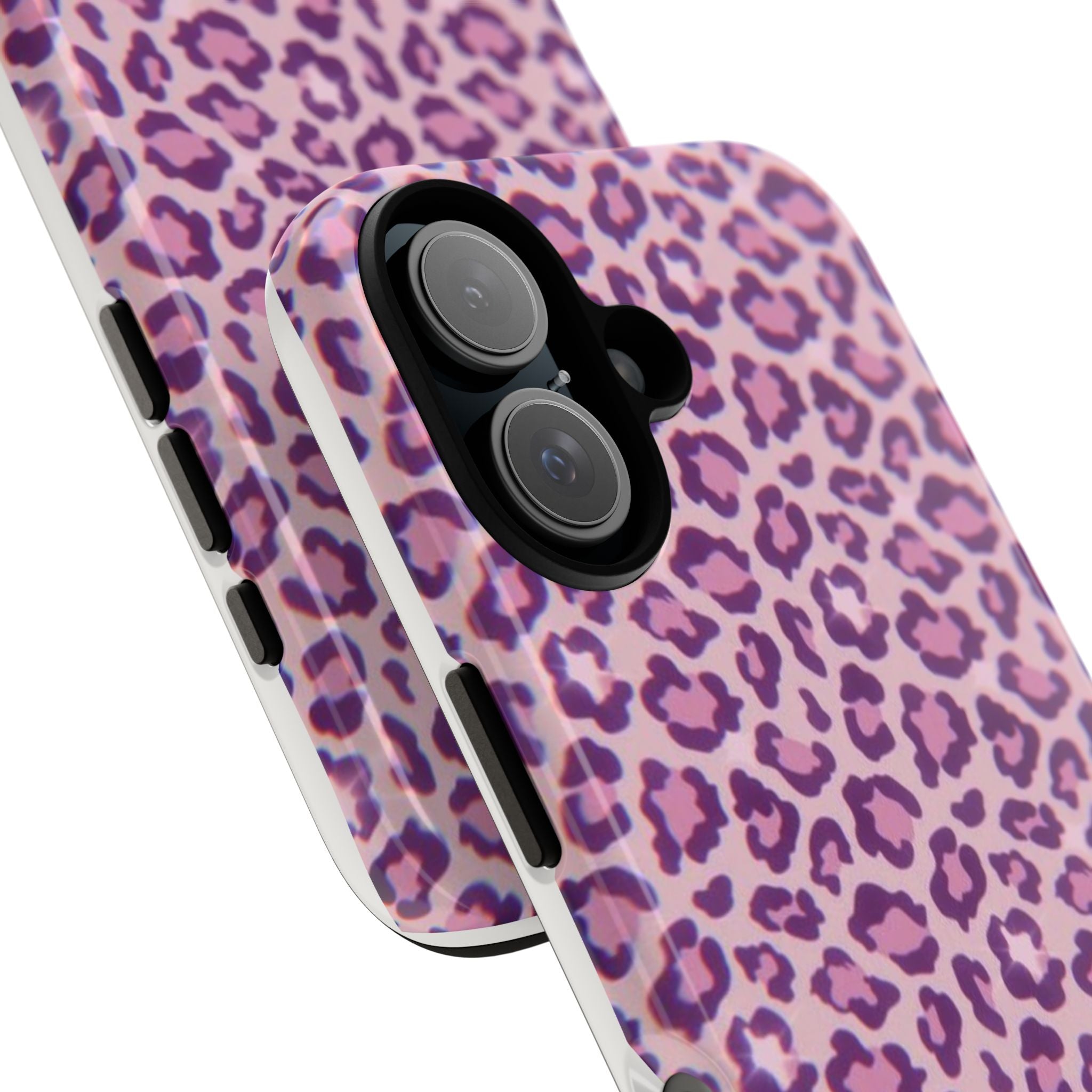 Pink Leopard Print Tough Phone Case — Protective Slim Cover for iPhone & Android