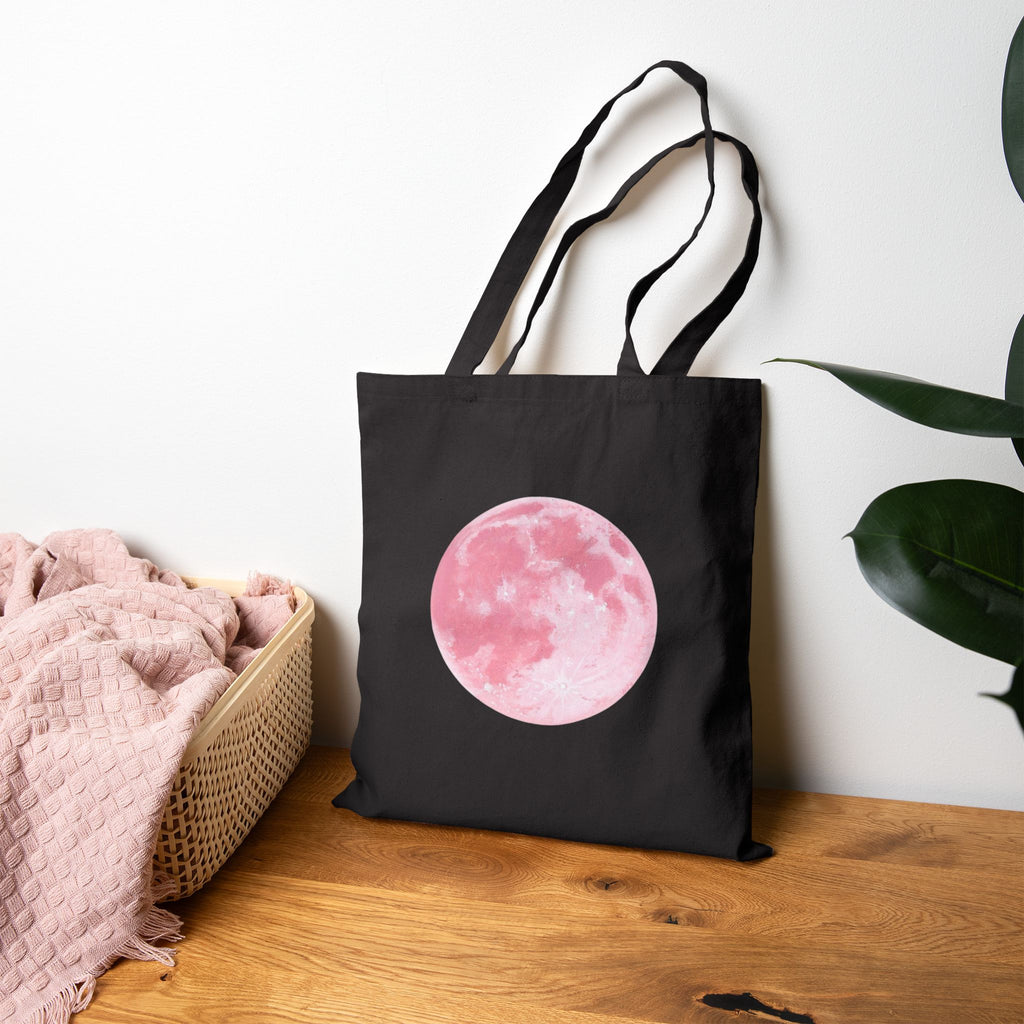 Pink Moon Phase Tote Bag