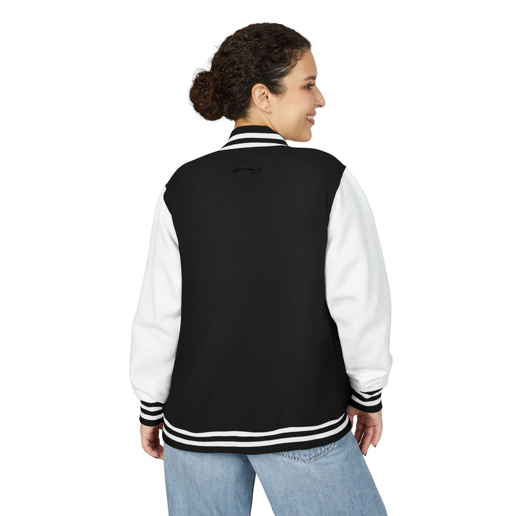 Letterman Jacket — 'Do What Makes You Happy' Retro Patch Varsity Jacket