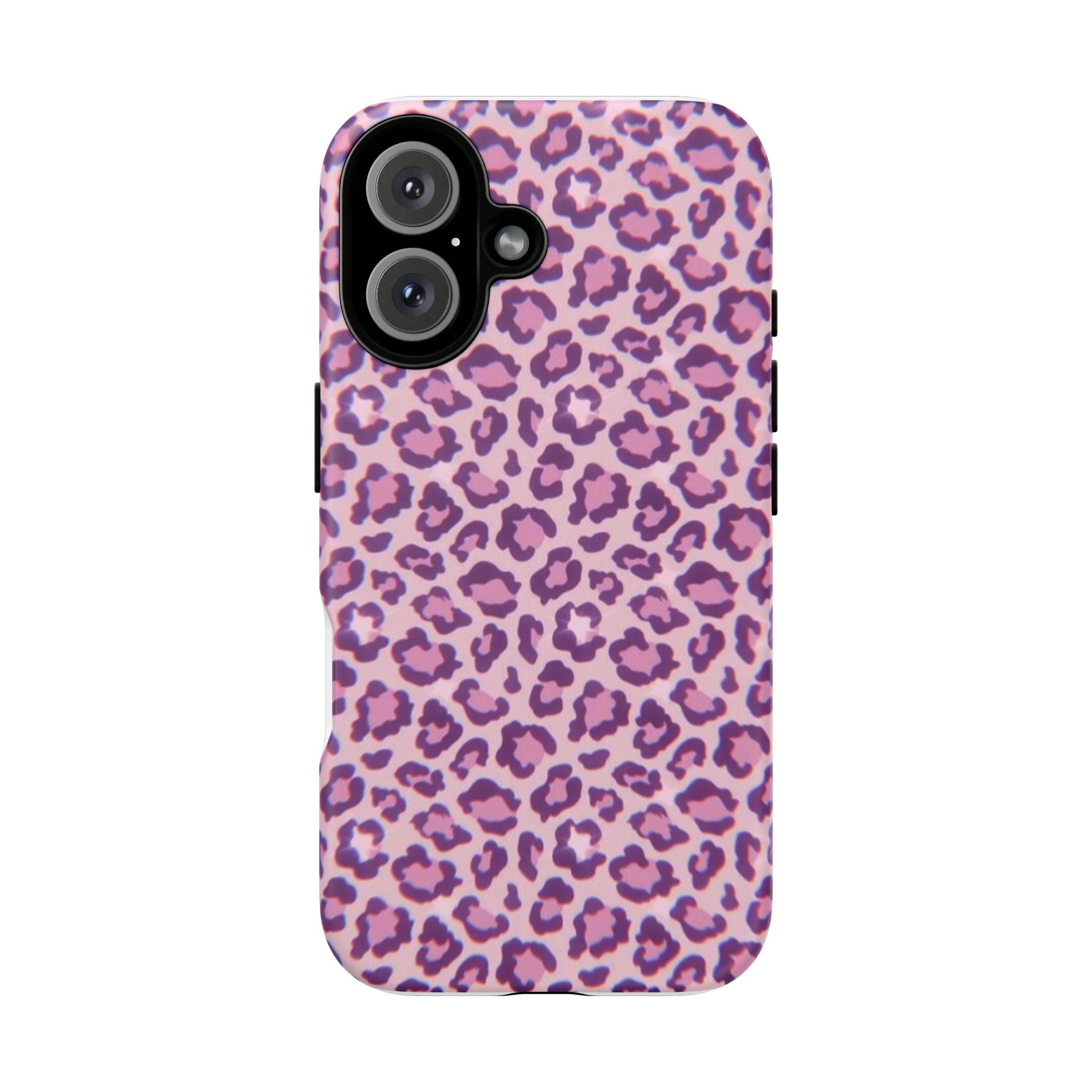 Pink Leopard Print Tough Phone Case — Protective Slim Cover for iPhone & Android
