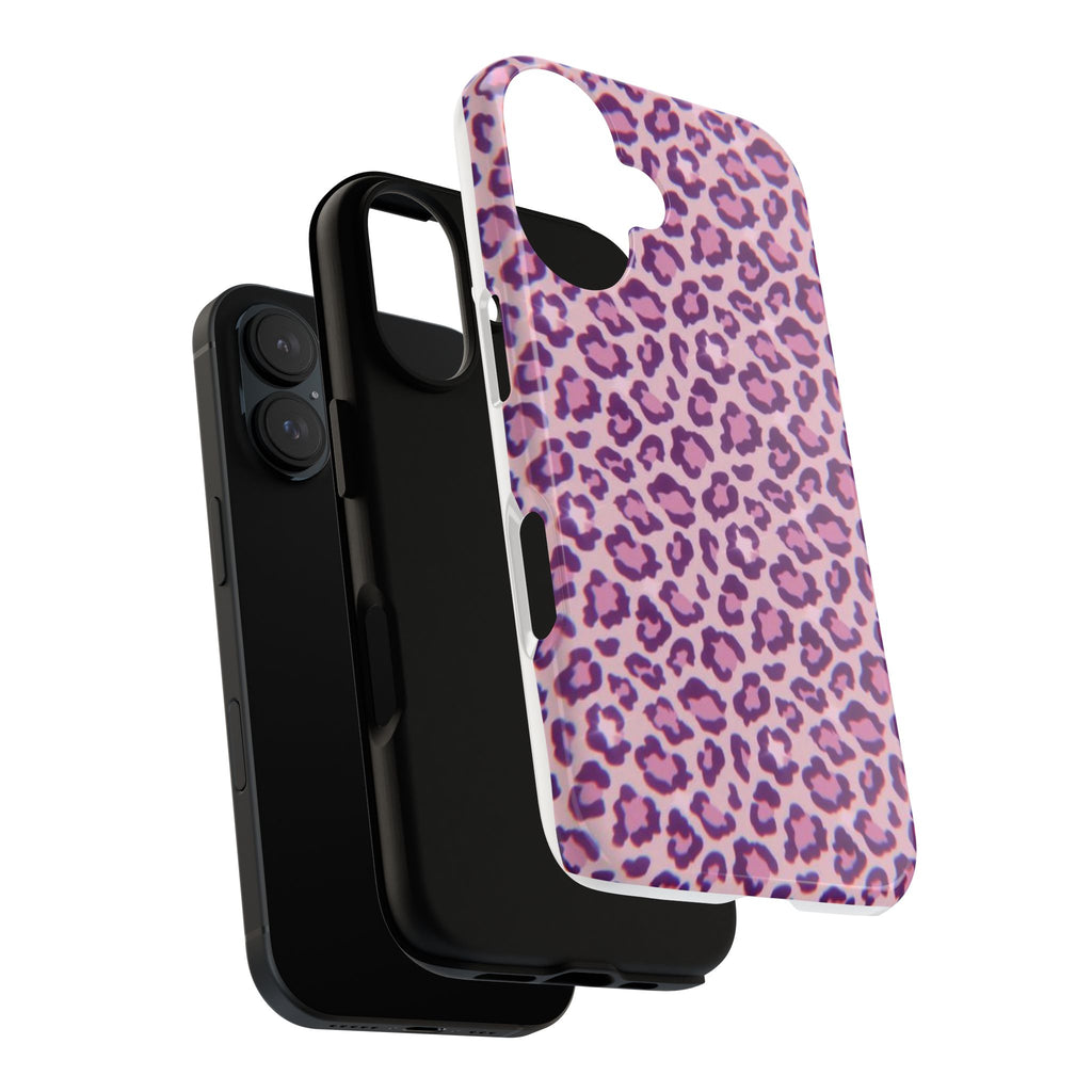 Pink Leopard Print Tough Phone Case — Protective Slim Cover for iPhone & Android