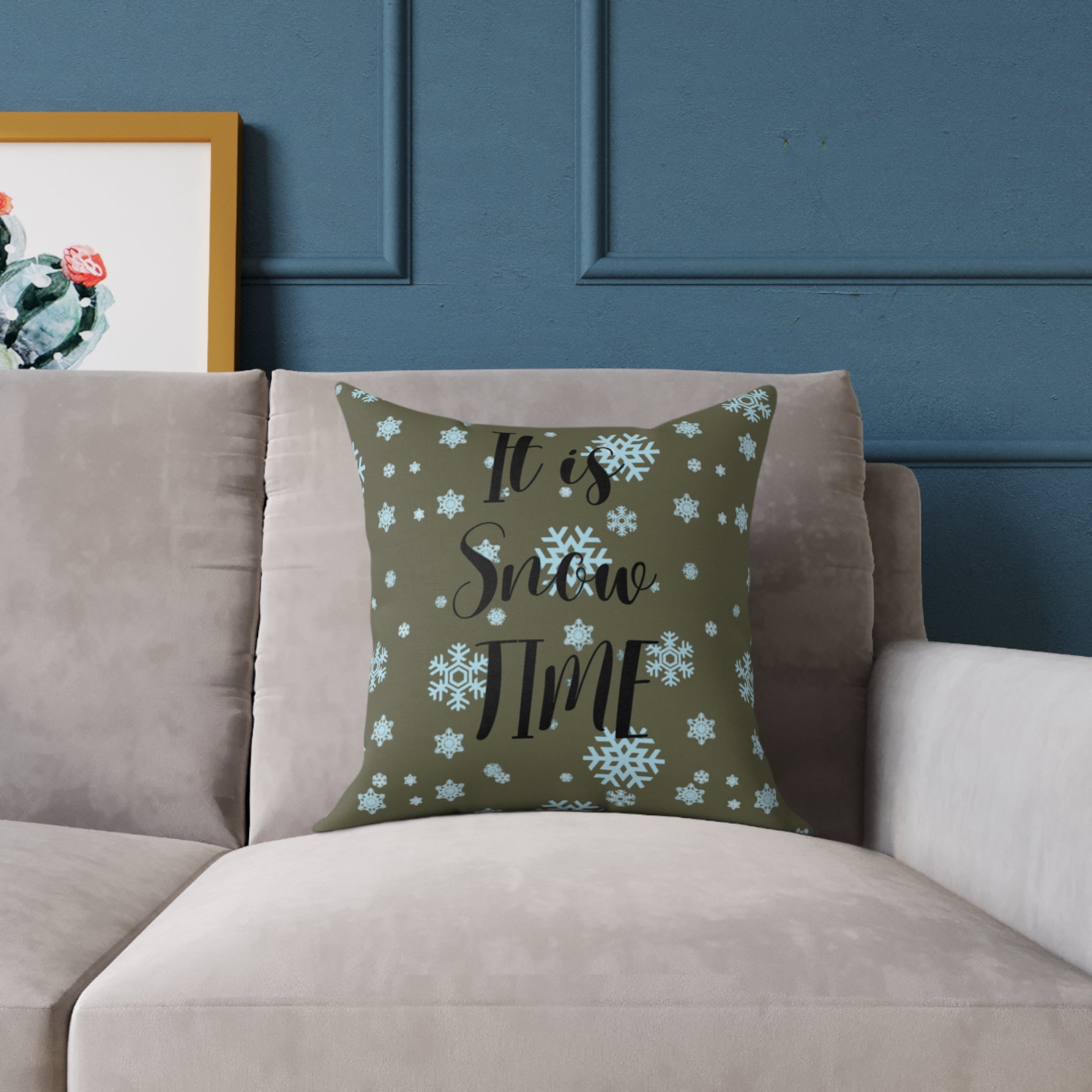Canvas Pillow Snow Season Decorating