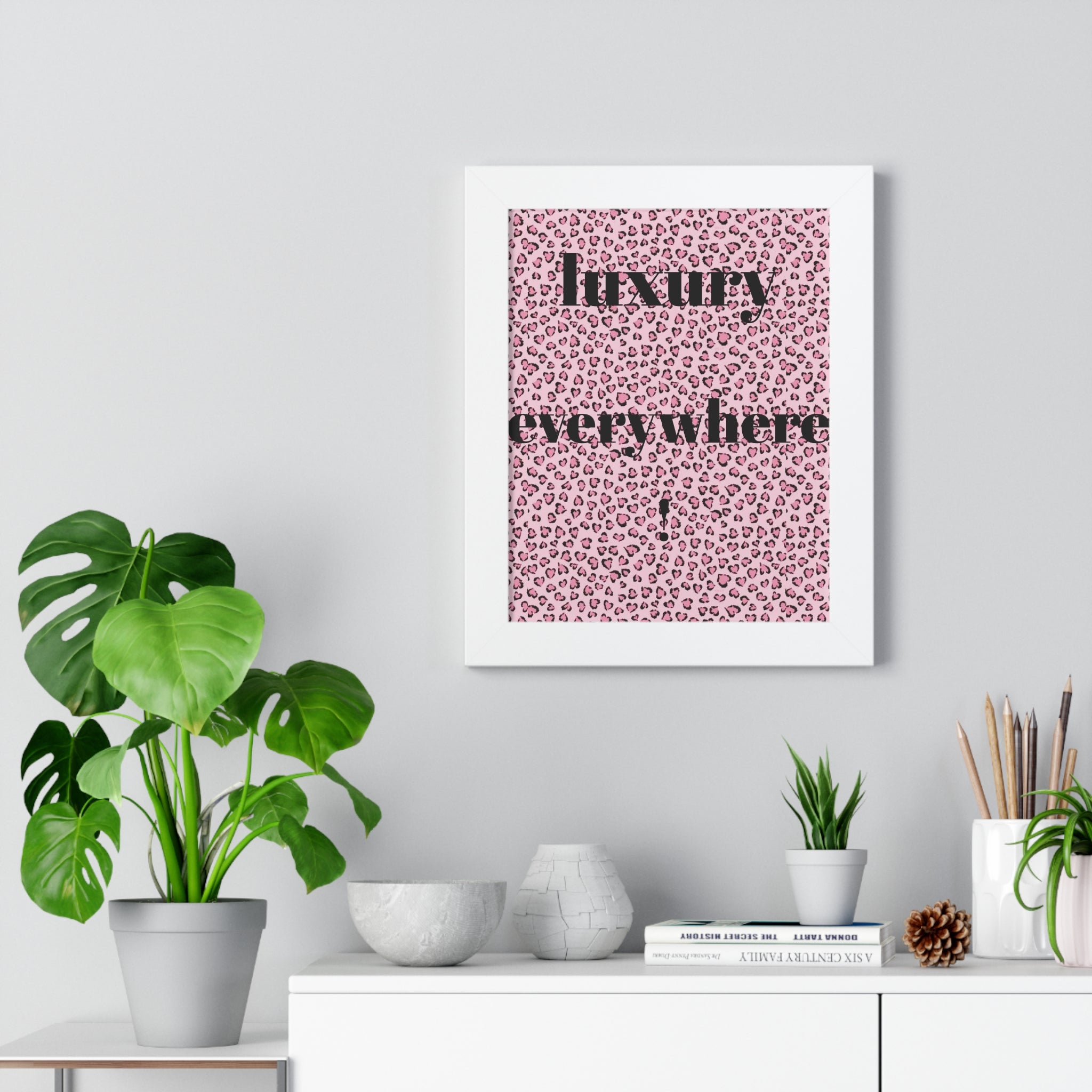 Luxurious Pink Leopard Framed Poster