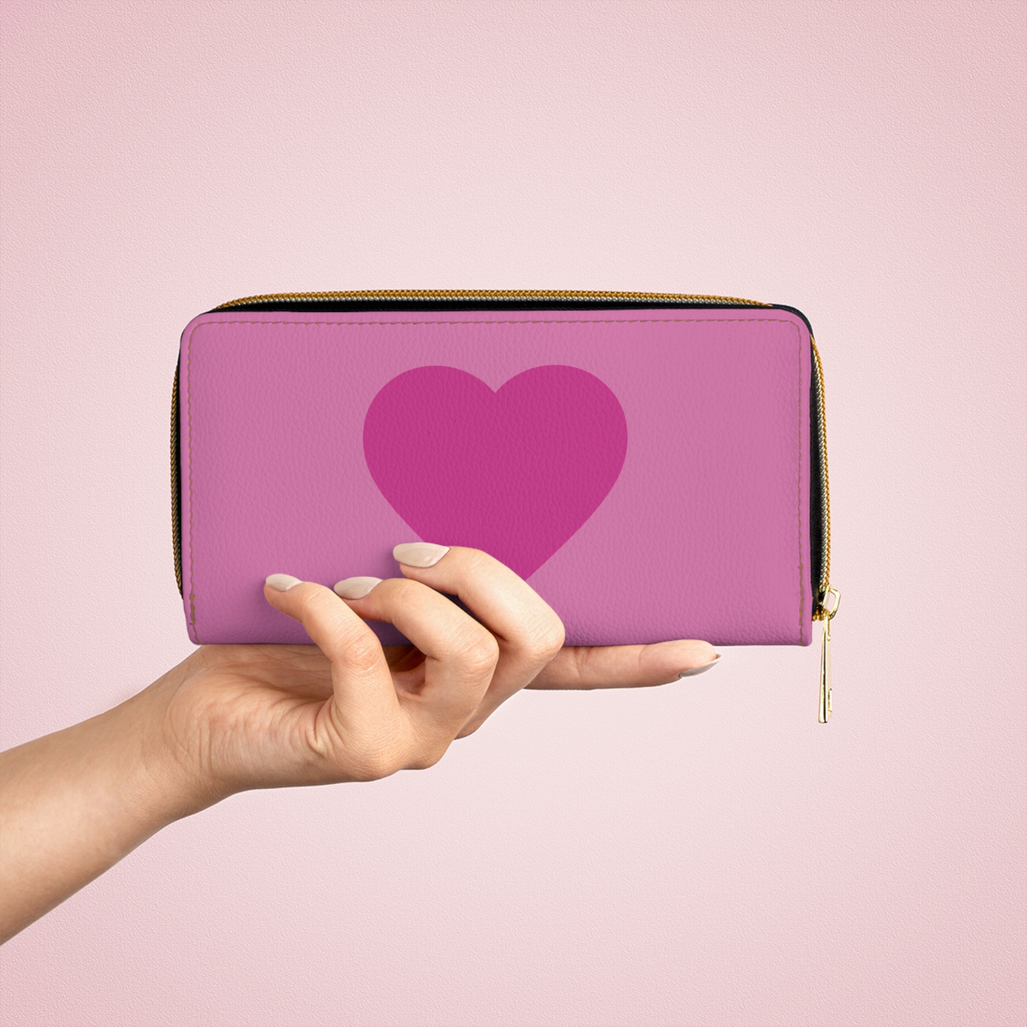 Zipper Wallet - Stylish Pink Wallet for Beauties - Great Gift for Yourself
