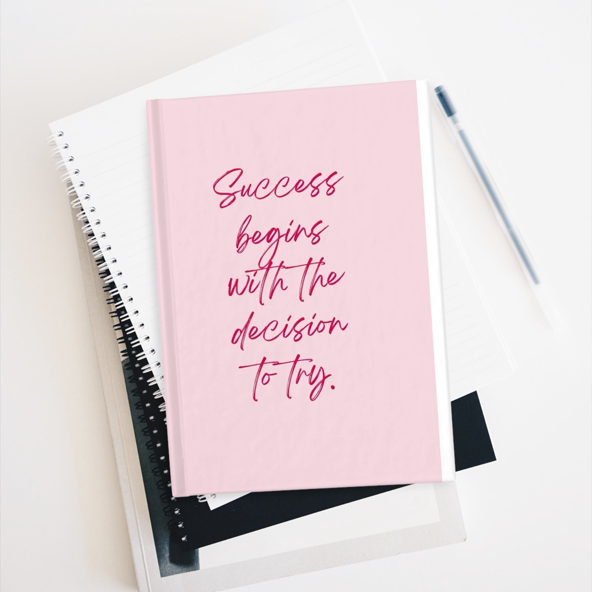 Pink Journal - Ruled Line with Beautiful Saying Notebook