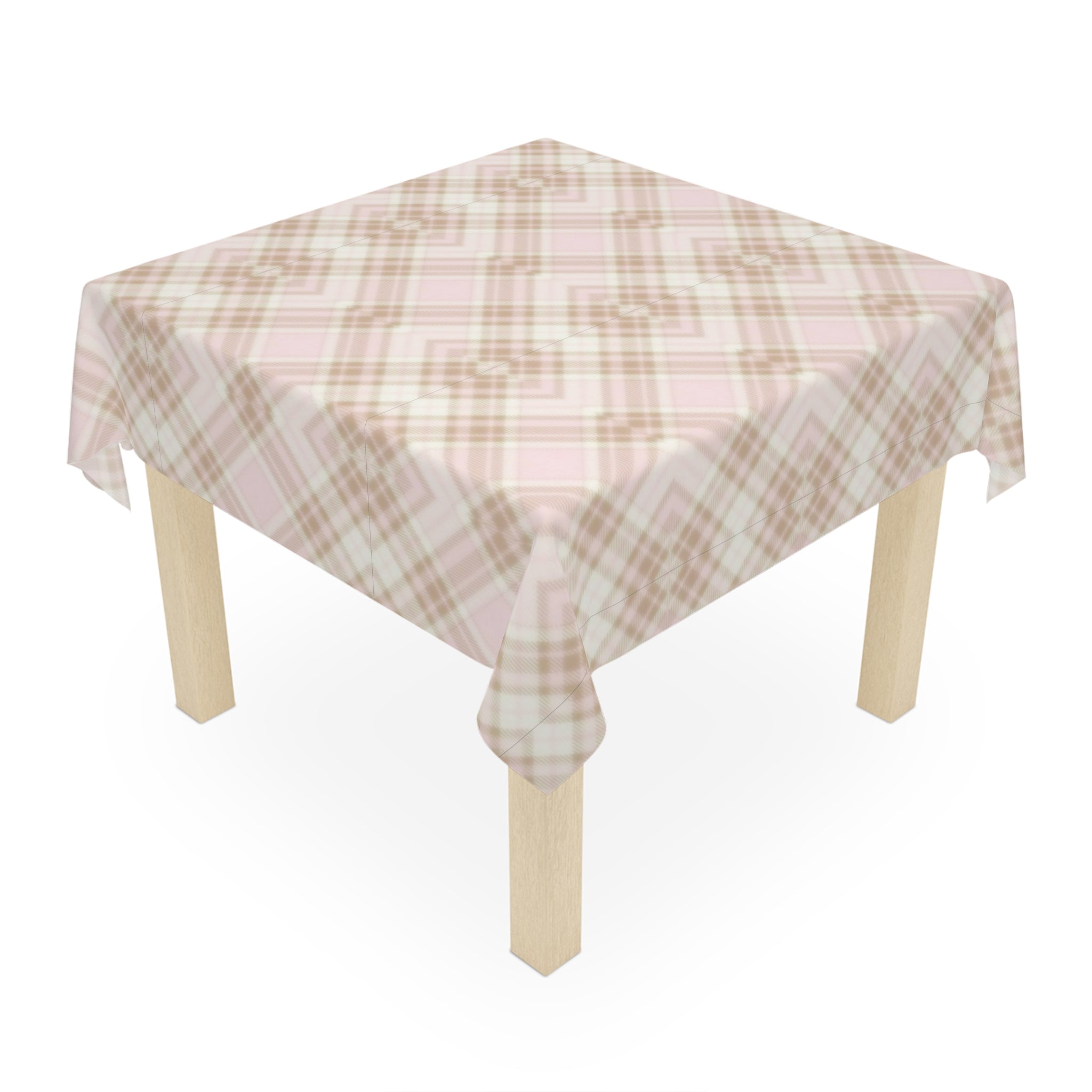 Tablecloth - Pink and Beige Cozy Cottage Atmosphere