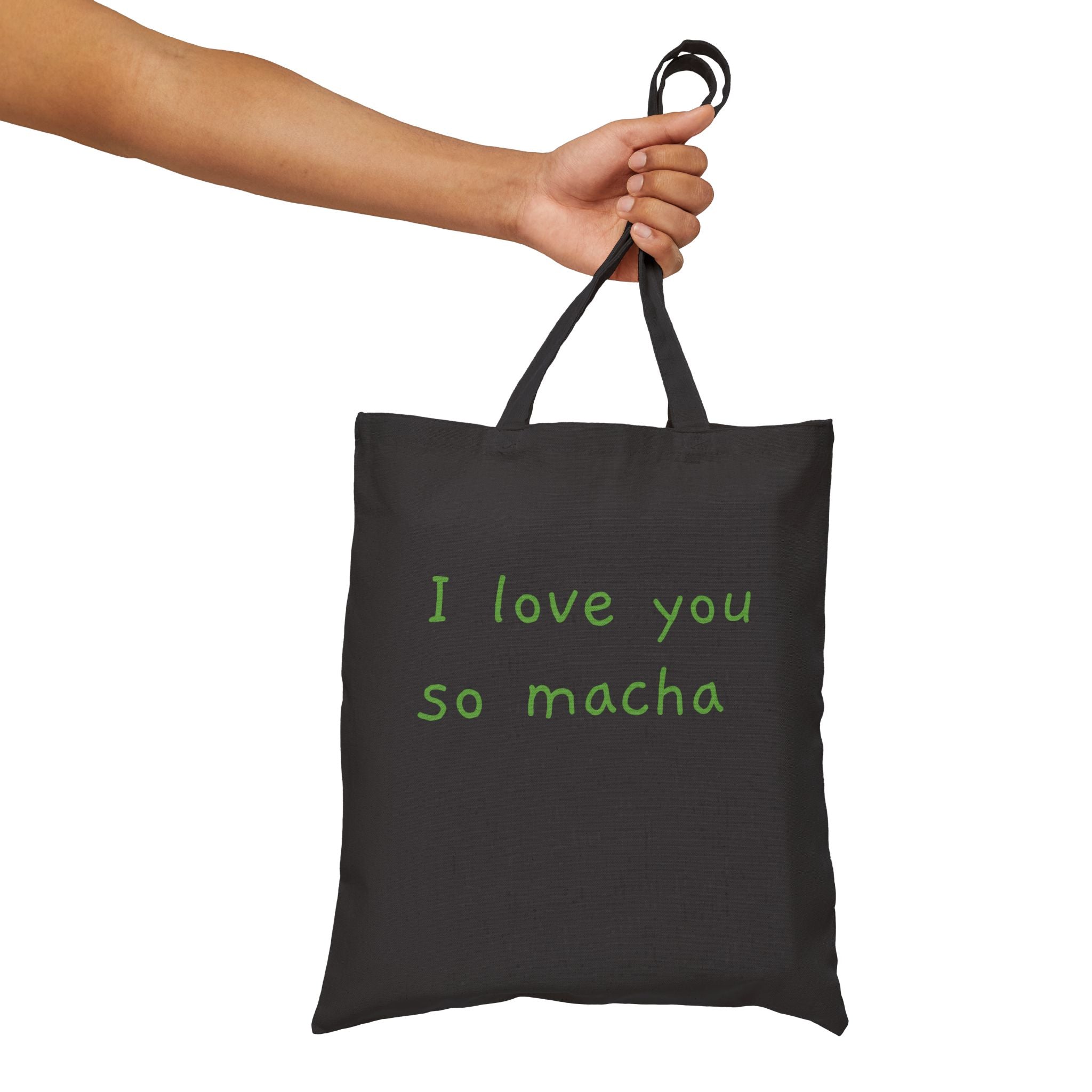 Canvas Tote Bag - Matcha Latte Kitty Design