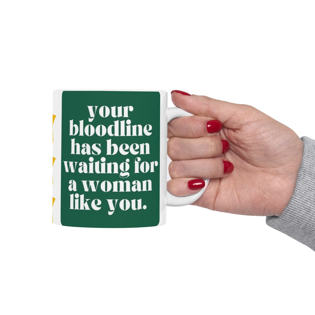 Morning Boost Ceramic Mug — Powerful Massage Design for Energizing Coffee (11oz, 15oz)