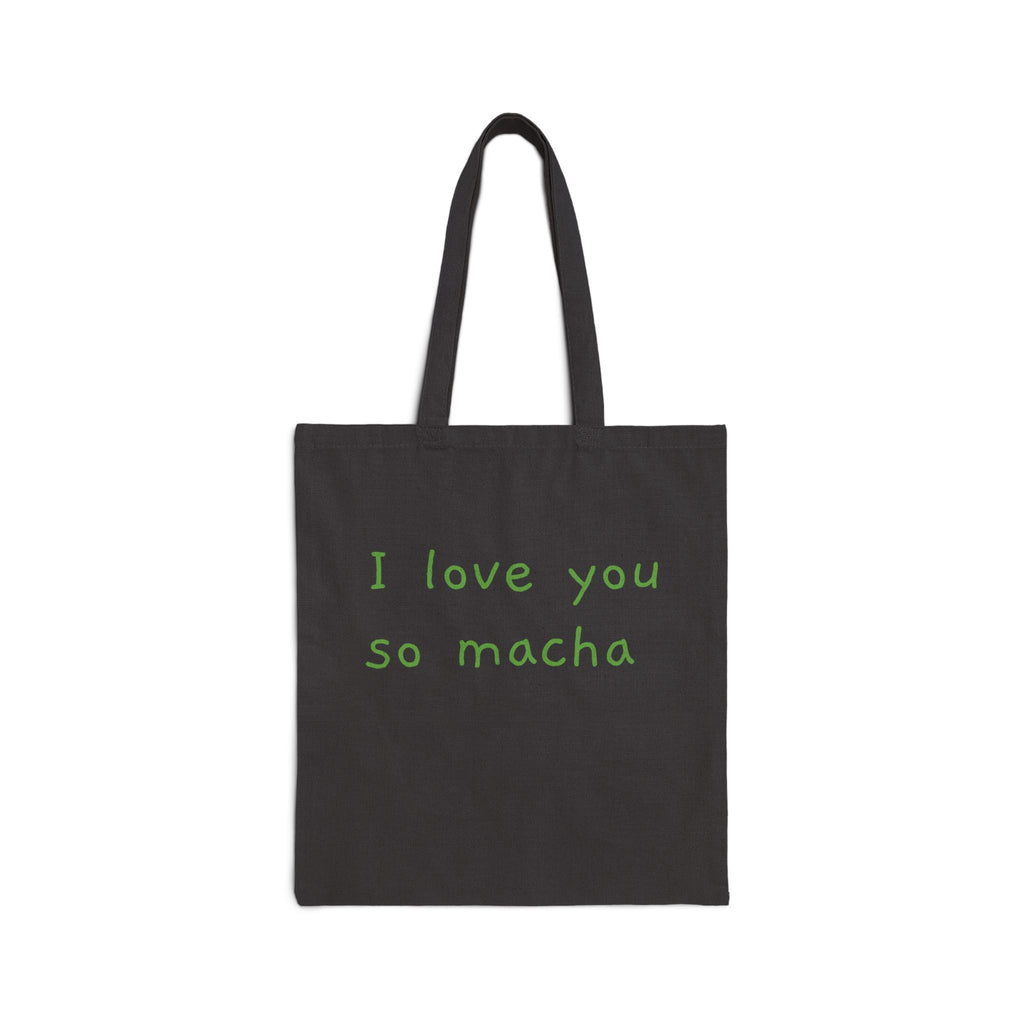 Canvas Tote Bag - Matcha Latte Kitty Design