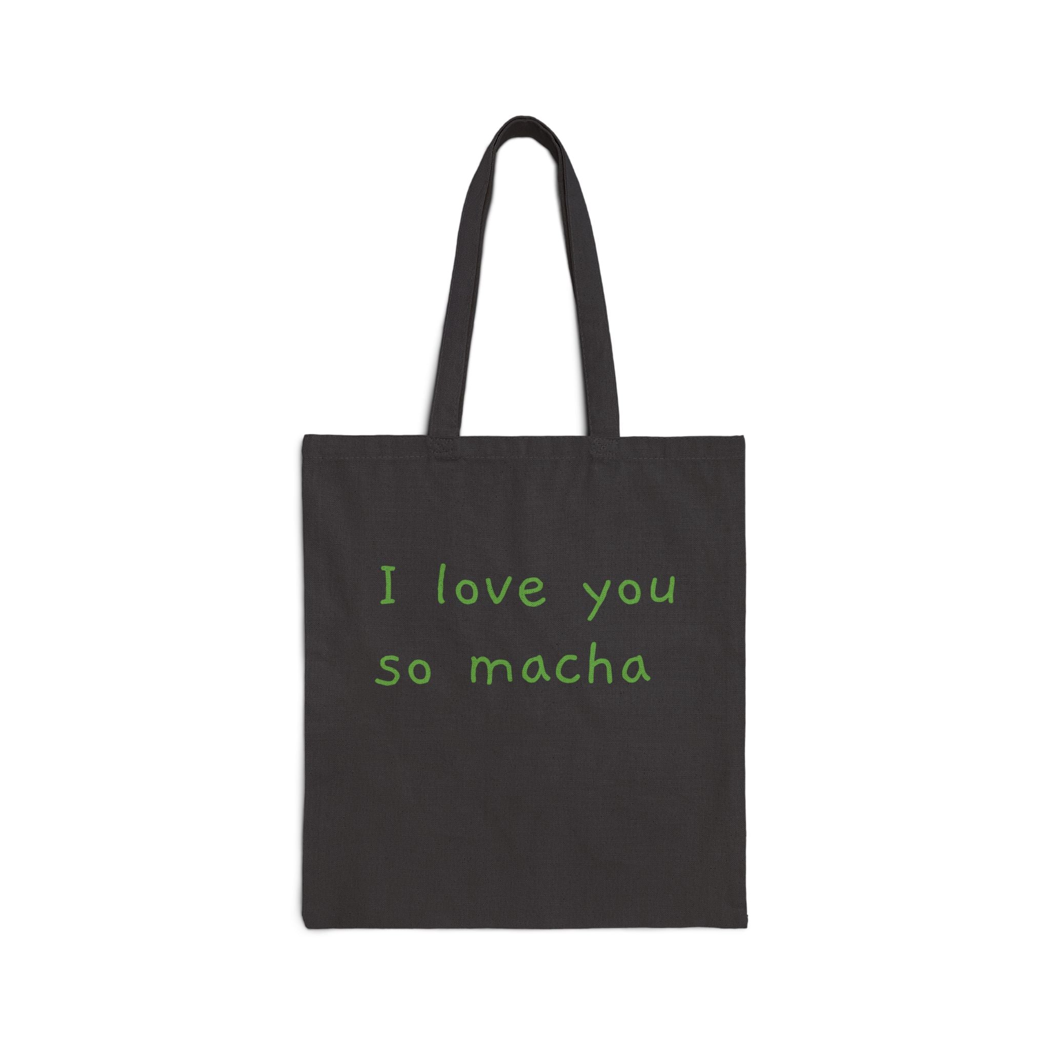Canvas Tote Bag - Matcha Latte Kitty Design