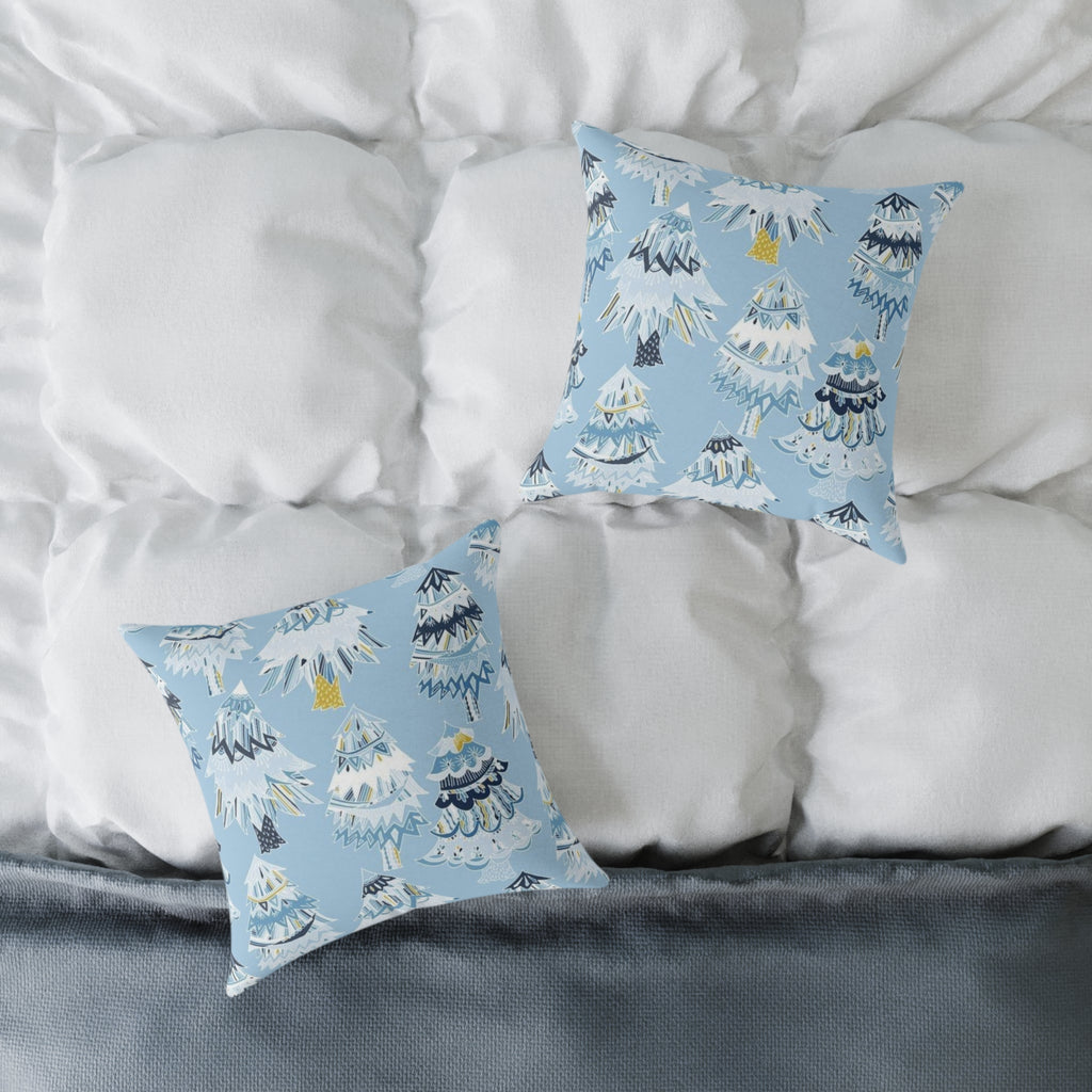 Winter Cozy Decorative Pillow — Square Poly Canvas Throw Pillow