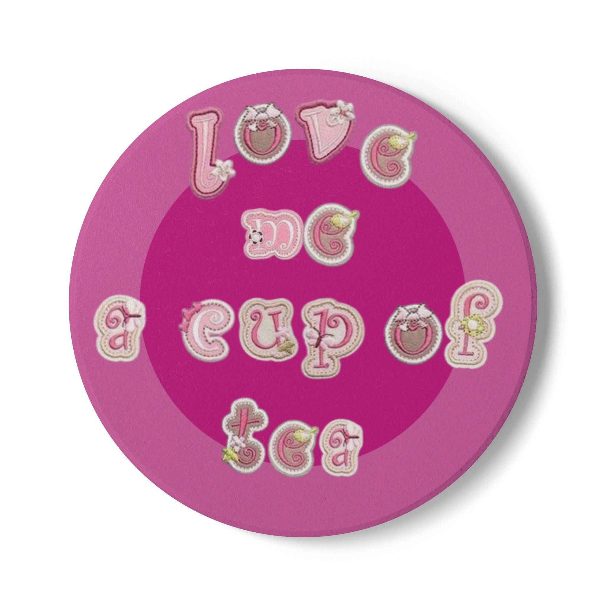 Ceramic Coaster - Cute Pink