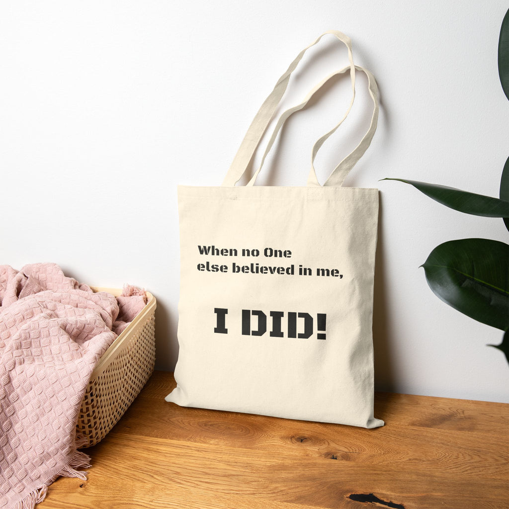 Motivational Cotton Canvas Tote Bag — Inspirational Quote Tote