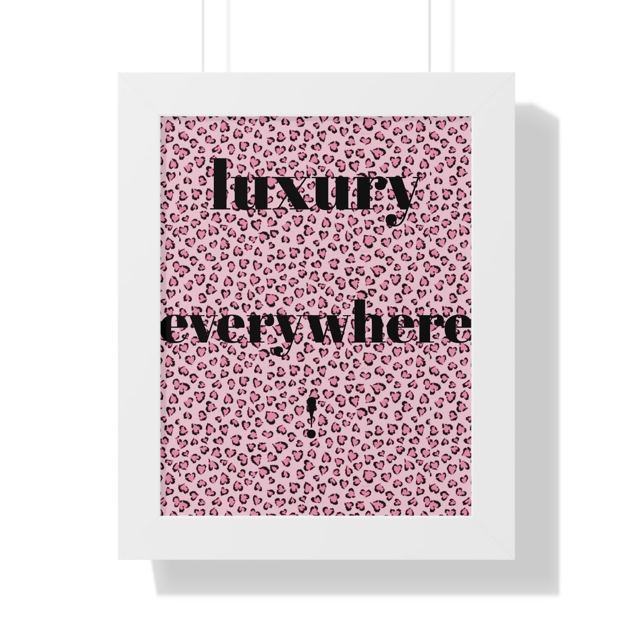 Luxurious Pink Leopard Framed Poster
