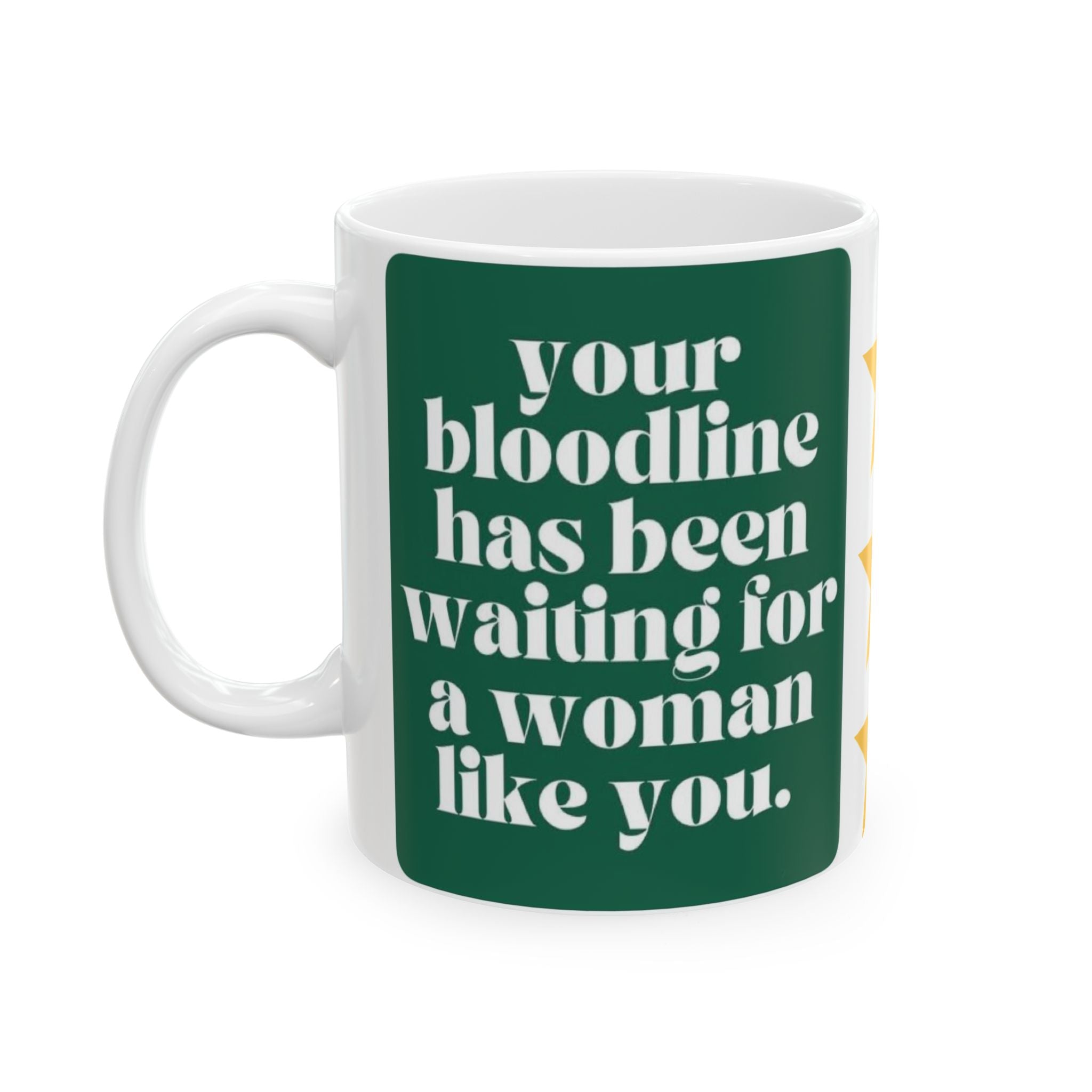 Morning Boost Ceramic Mug — Powerful Massage Design for Energizing Coffee (11oz, 15oz)