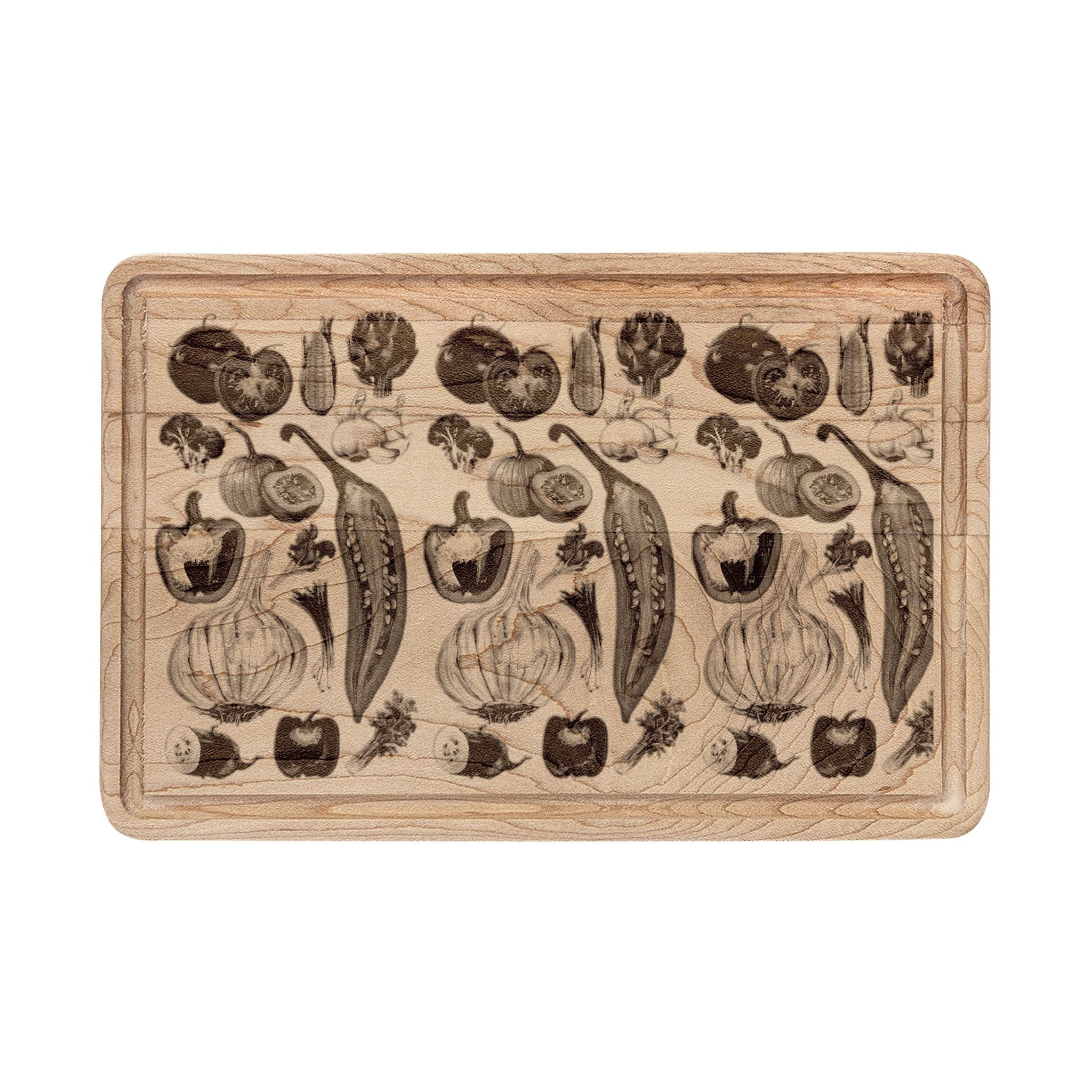 Engraved Pumpkin & Autumn Harvest Wooden Cutting Board