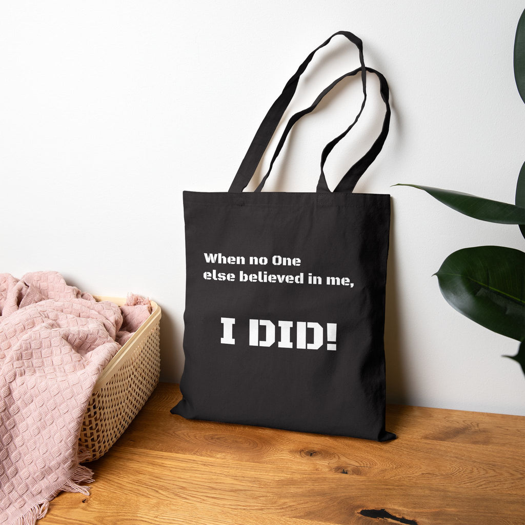 Motivational Cotton Canvas Tote Bag — Inspirational Quote Tote