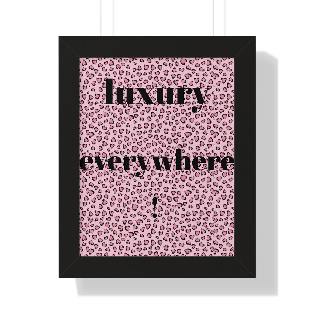 Luxurious Pink Leopard Framed Poster
